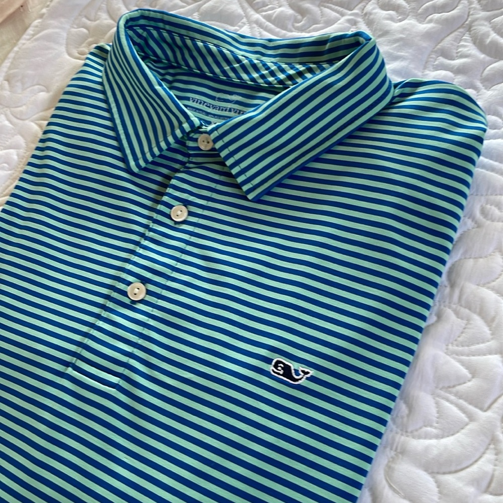 Vineyard Vines Short Sleeve Striped Polo. Size XL